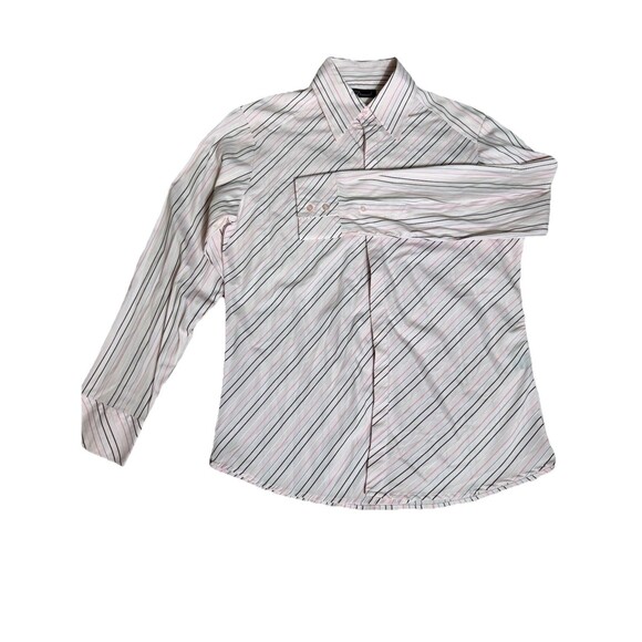 7 Diamonds Dress Shirt Men’s L Pink Striped Textured Button Up - Picture 1 of 7